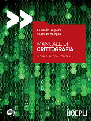 cover image of Manuale di crittografia